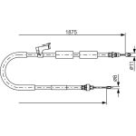BOSCH 1 987 482 057 Seilzug, Feststellbremse BOSCH 1 987 482 057 Seilzug, Feststellbremse
