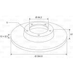 Valeo 197518 Bremsscheibe