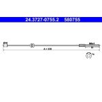 ATE 24.3727-0755.2 Seilzug, Feststellbremse ATE 24.3727-0755.2 Seilzug, Feststellbremse