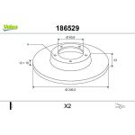 Valeo 186529 Bremsscheibe Valeo 186529 Bremsscheibe