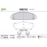 Valeo 598743 Bremsbelagsatz, Scheibenbremse Valeo 598743 Bremsbelagsatz, Scheibenbremse