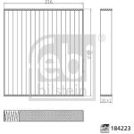 FEBI BILSTEIN 184223 Innenraumfilter FEBI BILSTEIN 184223 Innenraumfilter