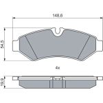 Bremsbelagsatz, Scheibenbremse 0 986 460 026