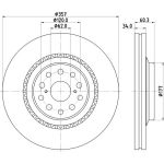 Hella 8DD 355 116-921 Bremsscheibe PRO Hella 8DD 355 116-921 Bremsscheibe PRO