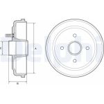 Delphi BF535 Bremstrommel