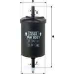 MANN-FILTER WK 6031 Kraftstofffilter Leitungsfilter, 8mm MANN-FILTER WK 6031 Kraftstofffilter Leitungsfilter, 8mm