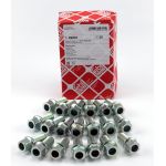 20x FEBI 09801 Radschraube M14x1,5, Kugelbund A/G, 27 mm, silber, 8.8, für Leichtmetallfelgen, für Stahlfelgen, SW17, verzinkt, Stahl, Außensechskant