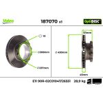 Valeo 187070 Bremsscheibe OptiDISC