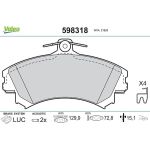 Valeo 598318 Bremsbelagsatz, Scheibenbremse Valeo 598318 Bremsbelagsatz, Scheibenbremse