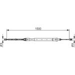 BOSCH 1 987 477 581 Seilzug, Feststellbremse BOSCH 1 987 477 581 Seilzug, Feststellbremse