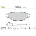 Valeo 598011 Bremsbelagsatz, Scheibenbremse Valeo 598011 Bremsbelagsatz, Scheibenbremse