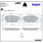Delphi LP2299 Bremsbelagsatz, Scheibenbremse Delphi LP2299 Bremsbelagsatz, Scheibenbremse