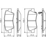 BOSCH 0 986 495 351 Bremsbelagsatz, Scheibenbremse BOSCH 0 986 495 351 Bremsbelagsatz, Scheibenbremse