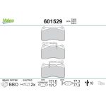 Valeo 601529 Bremsbelagsatz, Scheibenbremse
