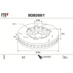 FTE 9082661 Bremsscheibe COATED RANGE FTE 9082661 Bremsscheibe COATED RANGE