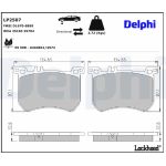 Delphi LP2507 Bremsbelagsatz, Scheibenbremse Delphi LP2507 Bremsbelagsatz, Scheibenbremse