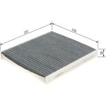 BOSCH 1 987 432 543 Innenraumfilter Aktivkohlefilter, 252x235x32 mm BOSCH 1 987 432 543 Innenraumfilter Aktivkohlefilter, 252x235x32 mm