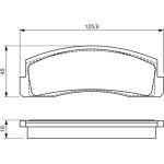 BOSCH 0 986 494 543 Bremsbelagsatz, Scheibenbremse BOSCH 0 986 494 543 Bremsbelagsatz, Scheibenbremse