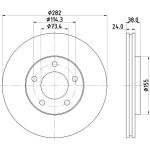 Hella 8DD 355 113-381 Bremsscheibe Hella 8DD 355 113-381 Bremsscheibe