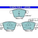 ATE 13.0470-7236.2 Bremsbelagsatz, Scheibenbremse Ceramic ATE 13.0470-7236.2 Bremsbelagsatz, Scheibenbremse Ceramic