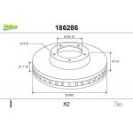 Valeo 186286 Bremsscheibe Valeo 186286 Bremsscheibe