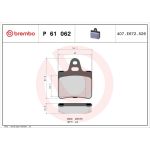 Brembo P 61 062 Bremsbelagsatz, Scheibenbremse PRIME LINE Brembo P 61 062 Bremsbelagsatz, Scheibenbremse PRIME LINE