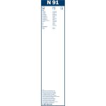 BOSCH N 91 Scheibenwischer Twin 3 397 018 191 BOSCH N 91 Scheibenwischer Twin 3 397 018 191