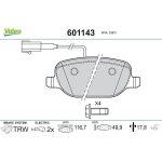 Valeo 601143 Bremsbelagsatz, Scheibenbremse Valeo 601143 Bremsbelagsatz, Scheibenbremse