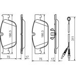 Bremsbelagsatz, Scheibenbremse 0 986 494 526 Bremsbelagsatz, Scheibenbremse 0 986 494 526