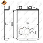NRF 54309 Wärmetauscher, Innenraumheizung mit Montagematerial EASY FIT NRF 54309 Wärmetauscher, Innenraumheizung mit Montagematerial EASY FIT