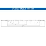 Seilzug, Feststellbremse 24.3727-3420.2 Seilzug, Feststellbremse 24.3727-3420.2
