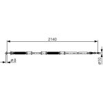 BOSCH 1 987 482 287 Seilzug, Feststellbremse