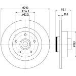 Bremsscheibe 8DD 355 123-371 Bremsscheibe 8DD 355 123-371