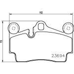 Bremsbelagsatz, Scheibenbremse 8DB 355 018-711 Bremsbelagsatz, Scheibenbremse 8DB 355 018-711
