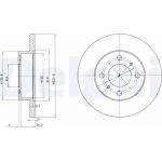 Delphi BG2809 Bremsscheibe Delphi BG2809 Bremsscheibe