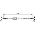BOSCH 1 987 482 635 Seilzug, Feststellbremse BOSCH 1 987 482 635 Seilzug, Feststellbremse