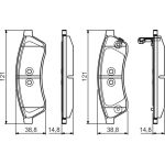 BOSCH 0 986 495 168 Bremsbelagsatz, Scheibenbremse