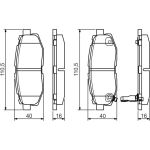 BOSCH 0 986 495 135 Bremsbelagsatz, Scheibenbremse