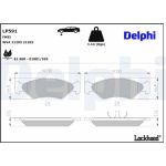 Delphi LP591 Bremsbelagsatz, Scheibenbremse Delphi LP591 Bremsbelagsatz, Scheibenbremse