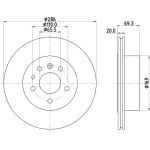 Hella 8DD 355 112-491 Bremsscheibe Hella 8DD 355 112-491 Bremsscheibe