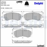 Delphi LP1544 Bremsbelagsatz, Scheibenbremse Delphi LP1544 Bremsbelagsatz, Scheibenbremse