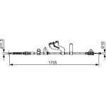 BOSCH 1 987 482 654 Seilzug, Feststellbremse BOSCH 1 987 482 654 Seilzug, Feststellbremse
