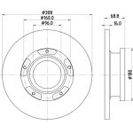 Bremsscheibe 8DD 355 122-761 Bremsscheibe 8DD 355 122-761