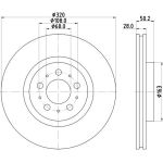 Hella 8DD 355 117-851 Bremsscheibe PRO