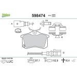 Valeo 598474 Bremsbelagsatz, Scheibenbremse Valeo 598474 Bremsbelagsatz, Scheibenbremse