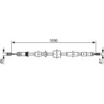 BOSCH 1 987 477 431 Seilzug, Feststellbremse BOSCH 1 987 477 431 Seilzug, Feststellbremse