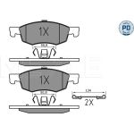 Meyle 025 221 4317/PD Bremsbelagsatz, Scheibenbremse MEYLE-PD: Advanced performance and design Meyle 025 221 4317/PD Bremsbelagsatz, Scheibenbremse MEYLE-PD: Advanced performance and design