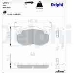 Delphi LP491 Bremsbelagsatz, Scheibenbremse Delphi LP491 Bremsbelagsatz, Scheibenbremse
