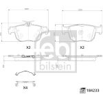 FEBI BILSTEIN 184233 Bremsbeläge FEBI BILSTEIN 184233 Bremsbeläge