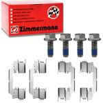 ZIMMERMANN 25163.185.2 Bremsbeläge für Verschleißwarnanzeiger vorbereitet, mit Schrauben und Gleitblech